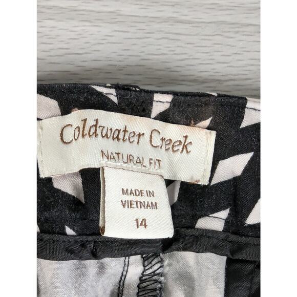 Cabin Creek Natural Fit Shorts Womens Plus Size 14 Stretch Pockets Black White - Picture 3 of 9